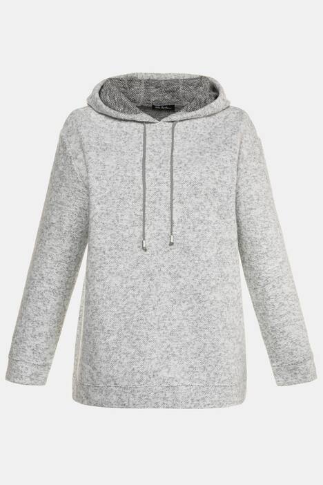 Kapuzen-Sweater, Melange-Optik, Bindeband
