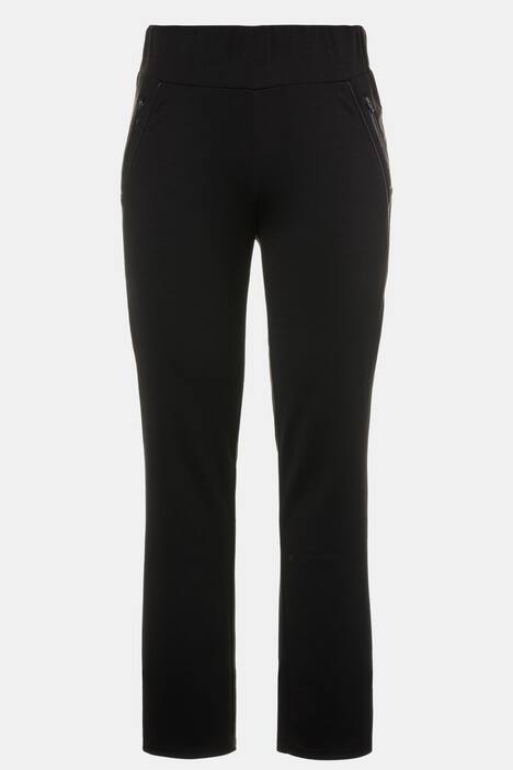 Zip Pocket Elastic Waist Stretch Knit Sienna Fit Pants
