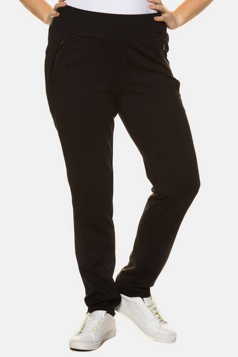 Zip Pocket Elastic Waist Stretch Knit Sienna Fit Pants