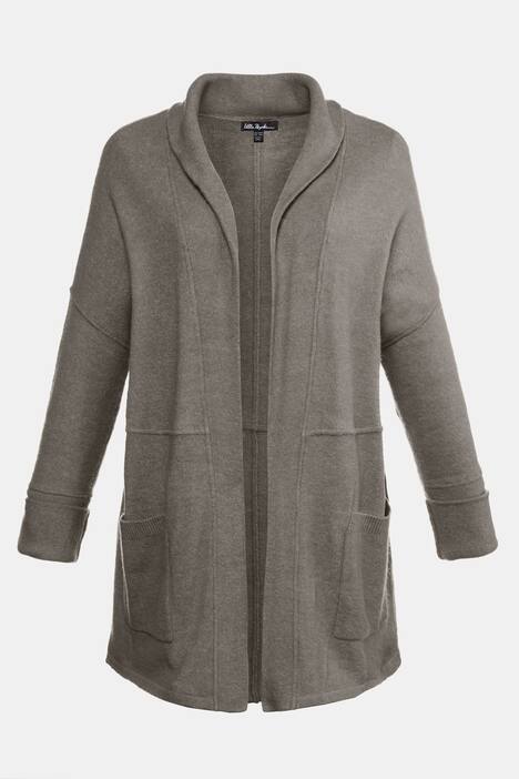 Cardigan, Schalkragen, Oversized, offene Form