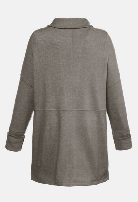 Cardigan, Schalkragen, Oversized, offene Form