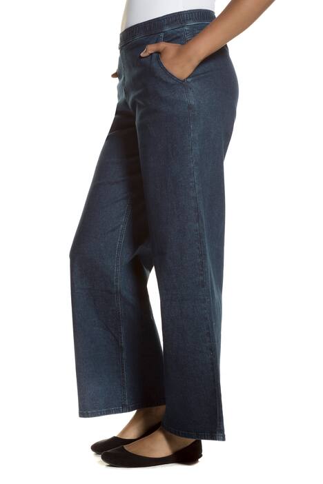 Stretch Comfort Marlene Wide Leg Denim Waist Jeans