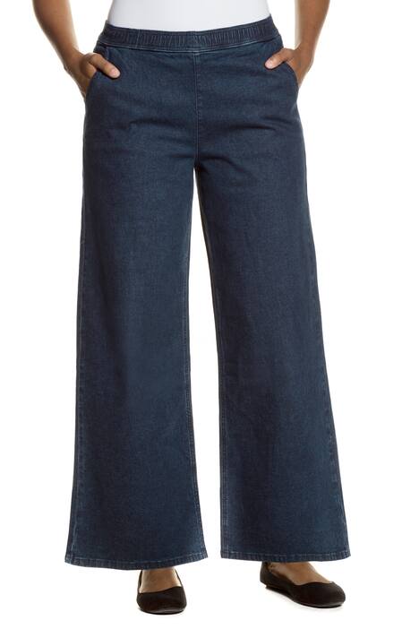 Stretch Comfort Marlene Wide Leg Denim Waist Jeans