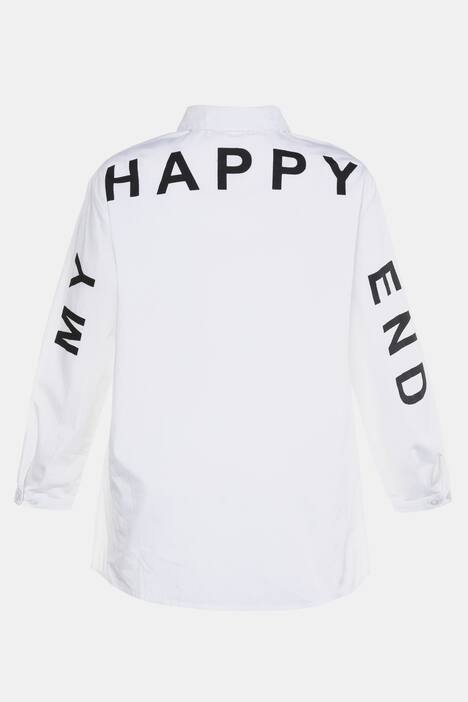 Hemdbluse, Rücken-Schriftzug, Relaxed, Krempelriegel