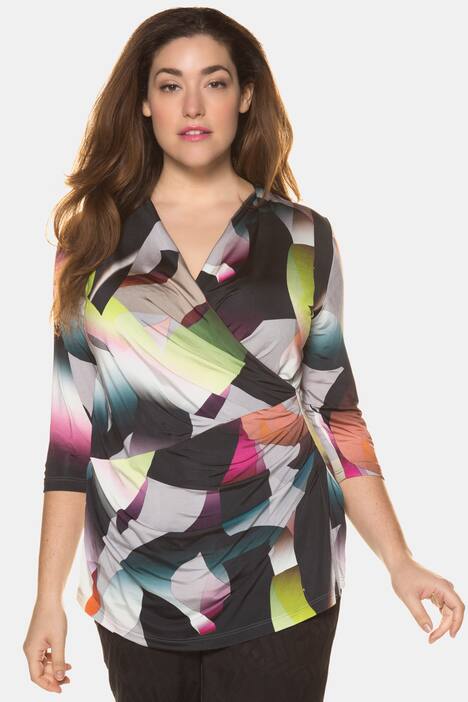 Slinky-Wickelshirt, Raffung, V-Ausschnitt, selection