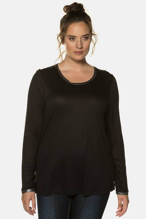 Shirt, Ärmel mit Metallic-Effekt, Classic, Jersey
