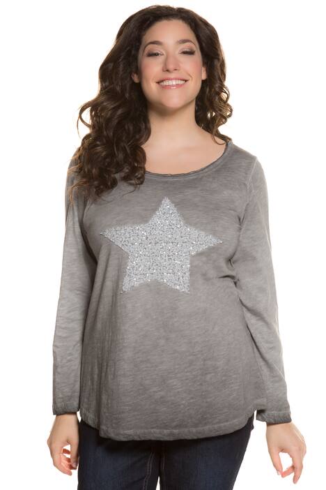 Cold Dye Sequin Star Classic Fit CottonTee