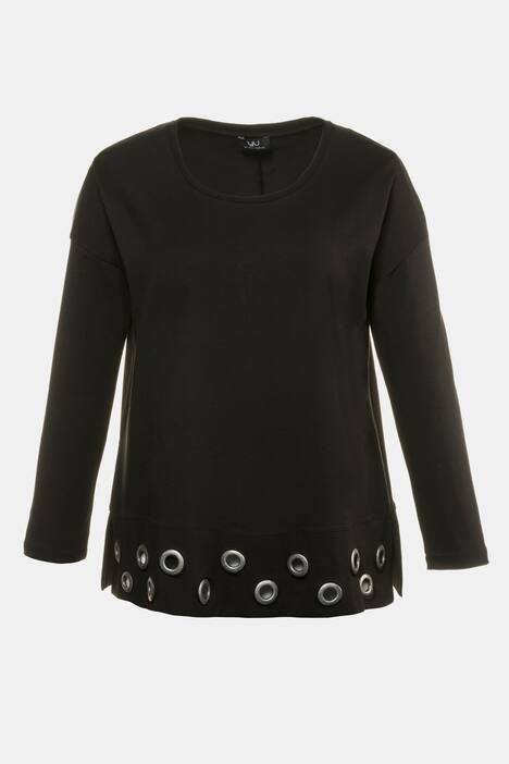 Grommet Hem Oversized Cotton Tee