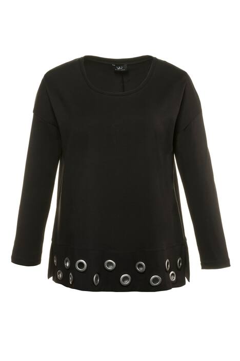 Grommet Hem Oversized Cotton Tee