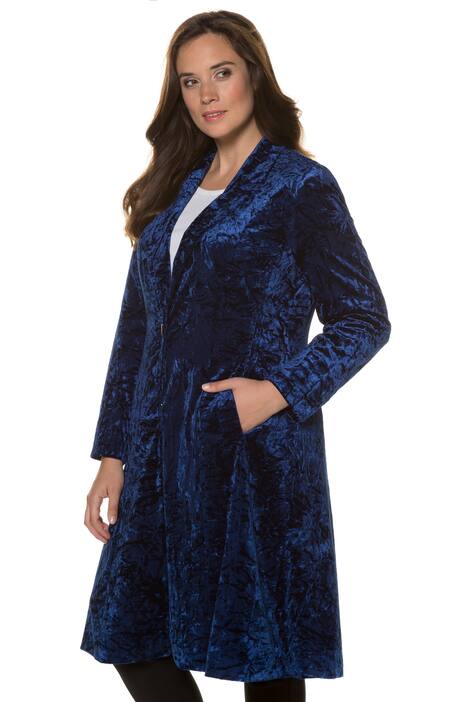Panne Velvet One Button Design Lined Jacket