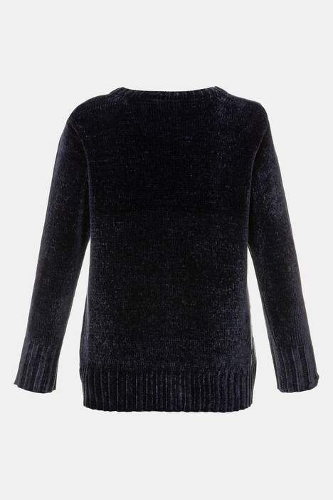 Strickjacke, Knebelknöpfe, V-Ausschnitt, Chenillestrick