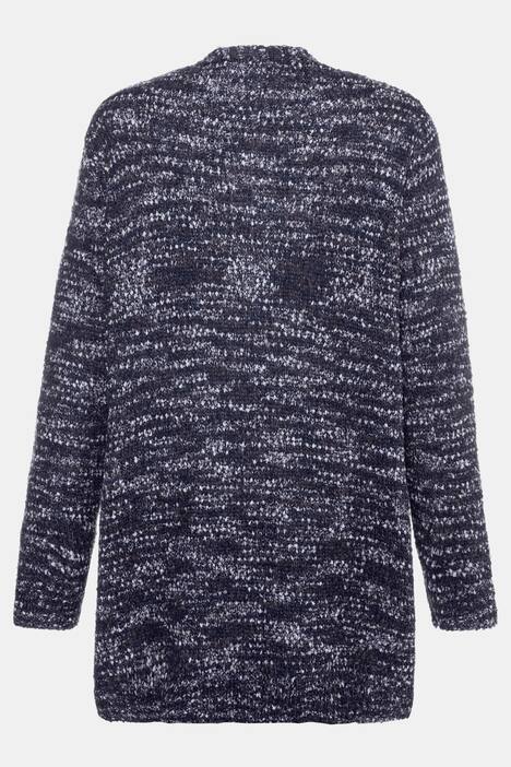 Marled Open Front Long Sleeve Cardigan Sweater