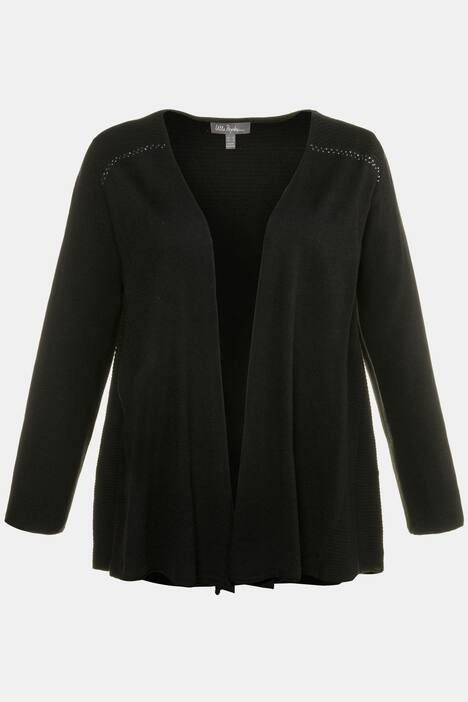Cardigan, Ziernieten, offene Form, Struktur-Einsätze