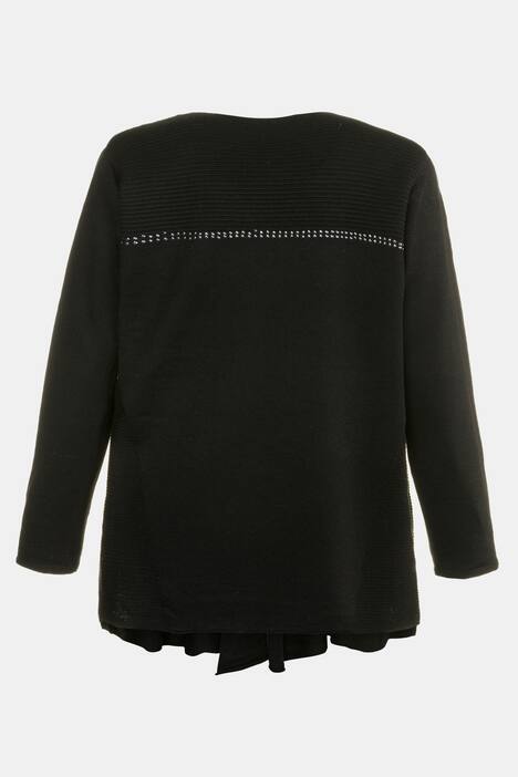 Cardigan, Ziernieten, offene Form, Struktur-Einsätze