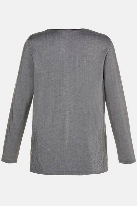 Shirt, Patchlook, Lilienmotiv, Gold-Schriftzug