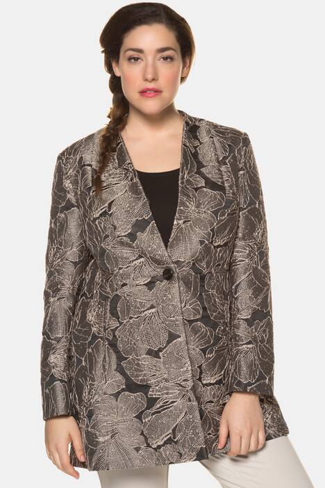 Blazer, gewebte 3D-Blüten, Schmuckknopf, selection