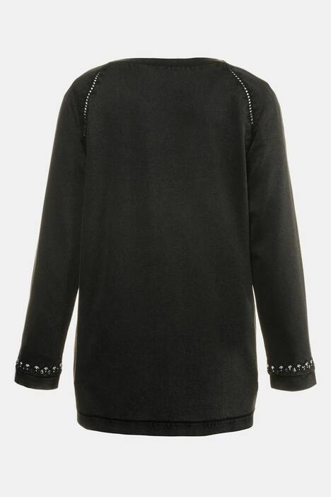 Sweatshirt, Perlen-Stickerei, reine Baumwolle