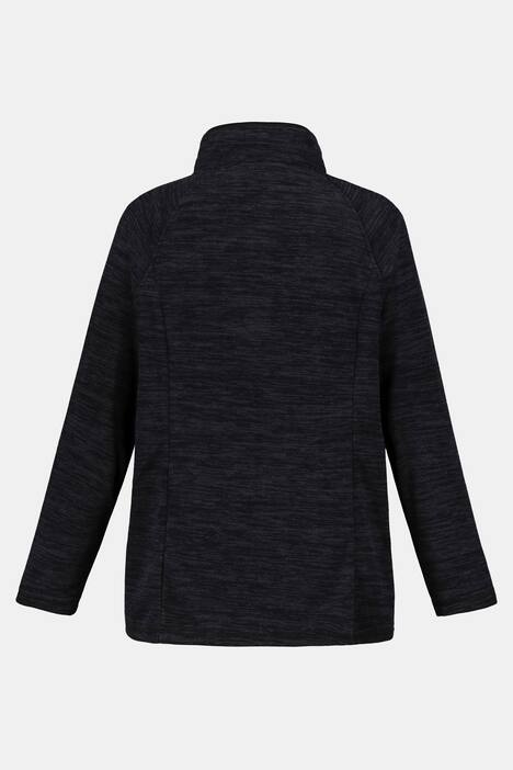 Raglan Sleeve Zipper Front Pocket Fleece Jacket