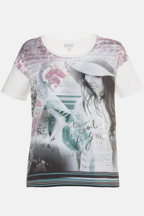 Shirt, Halbarm, Rundhalsausschnitt, Strassbesatz