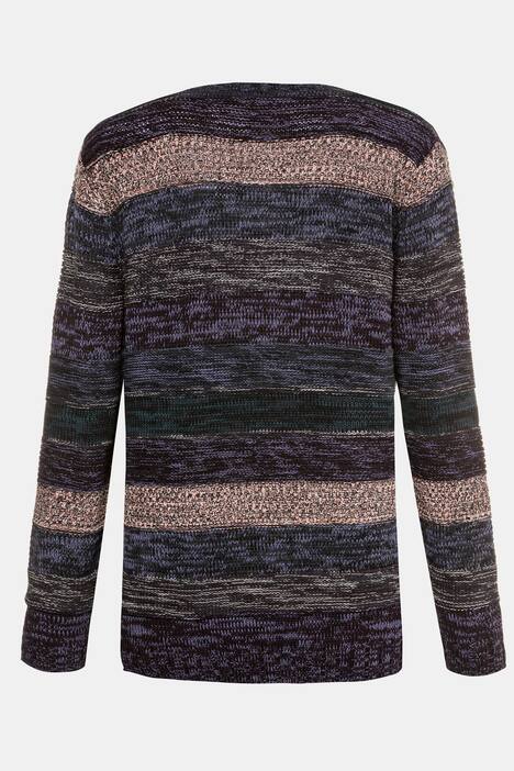 Pullover, Streifen, V-Ausschnitt, Biobaumwolle