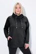 Sweat-shirt à large col montant, poches et manches longues raglan