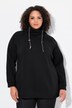Sweat-shirt à large col montant, poches et manches longues raglan