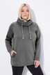 Sweat-shirt à large col montant, poches et manches longues raglan