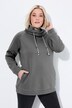 Sweat-shirt à large col montant, poches et manches longues raglan