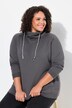 Sweat-shirt à large col montant, poches et manches longues raglan