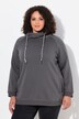 Sweat-shirt à large col montant, poches et manches longues raglan