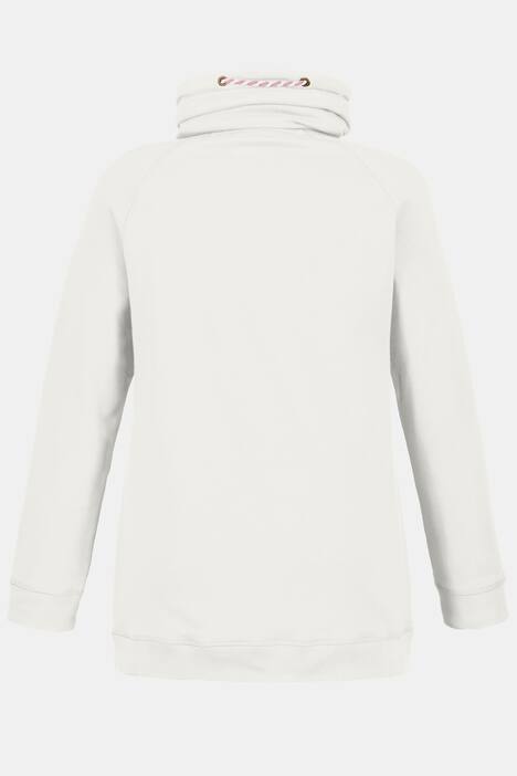 Sweatshirt, weiter Stehkragen, Kordel, Raglanärmel