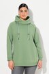 Sweat-shirt à large col montant, poches et manches longues raglan
