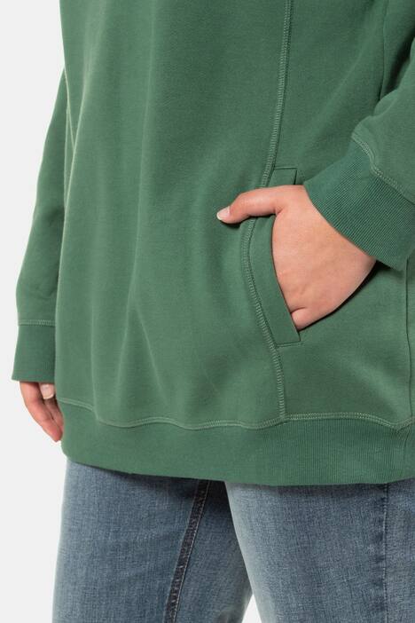 Sweatshirt, weiter Stehkragen, Kordel, Raglanärmel