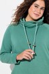 Sweat-shirt à large col montant, poches et manches longues raglan