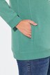 Sweat-shirt à large col montant, poches et manches longues raglan