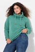 Sweat-shirt à large col montant, poches et manches longues raglan