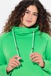 Sweat-shirt à large col montant, poches et manches longues raglan