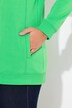 Sweat-shirt à large col montant, poches et manches longues raglan