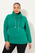 Sweat-shirt à large col montant, poches et manches longues raglan