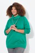 Sweat-shirt à large col montant, poches et manches longues raglan