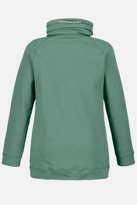 Sweatshirt, weiter Stehkragen, Kordel, Raglanärmel