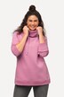 Felpa con ampio colletto alto, tasche e maniche lunghe raglan