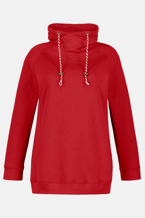 Sweatshirt, wijde opstaande kraag, zakken, lange raglanmouw