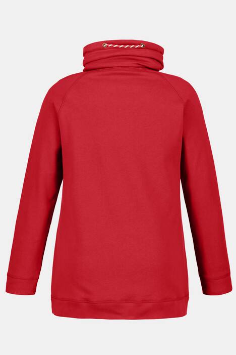 Sweatshirt, wijde opstaande kraag, zakken, lange raglanmouw