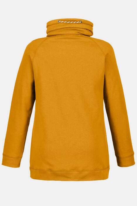 Sweatshirt, weiter Stehkragen, Kordel, Raglanärmel