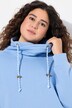 Sweat-shirt à large col montant, poches et manches longues raglan