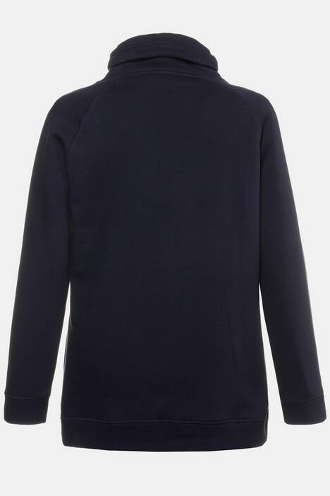 Sweatshirt, weiter Stehkragen, Kordel, Raglanärmel