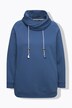 Sweat-shirt à large col montant, poches et manches longues raglan