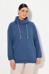Sweat-shirt à large col montant, poches et manches longues raglan