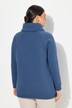 Sweat-shirt à large col montant, poches et manches longues raglan